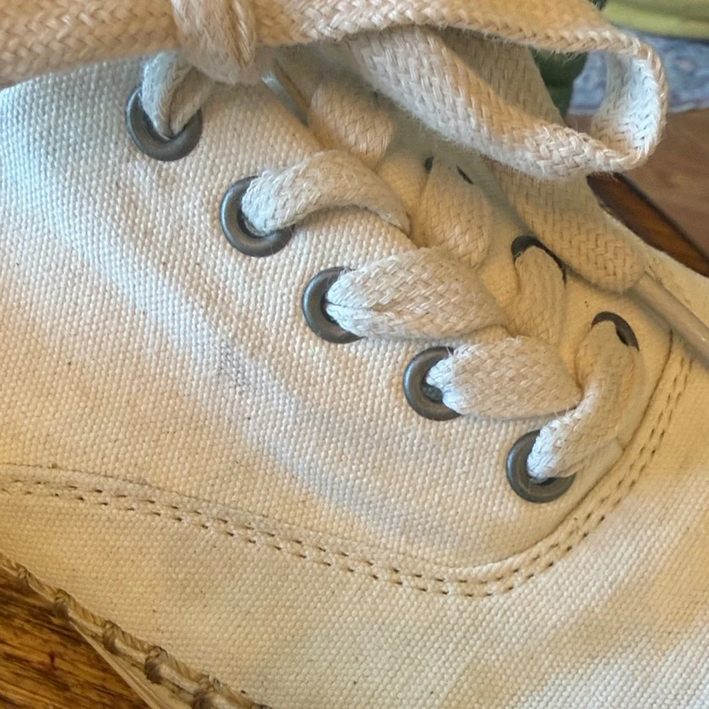 UGG White Canvas Espadrille Shoes